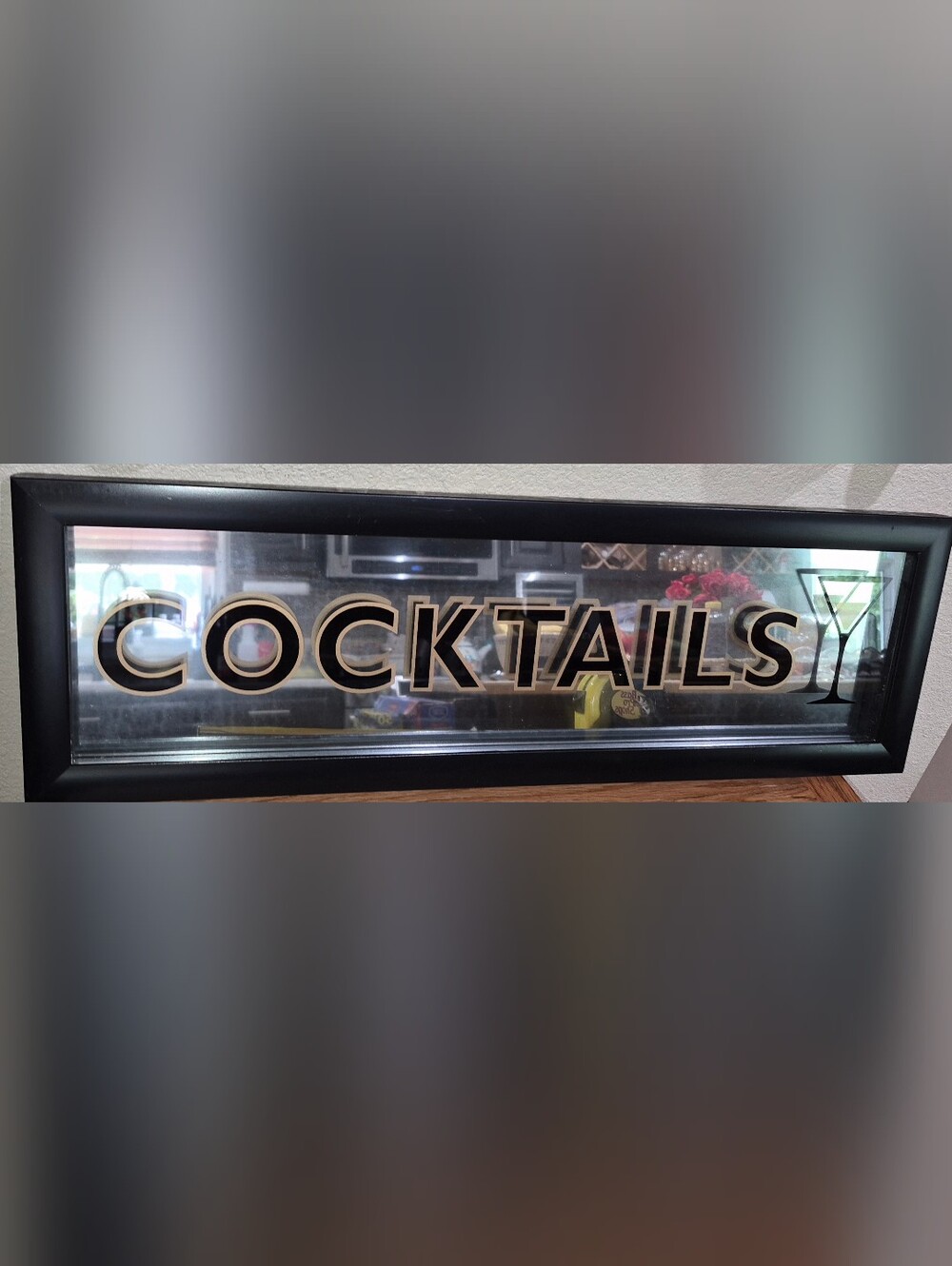 Black Framed Retro Cocktail's Sign